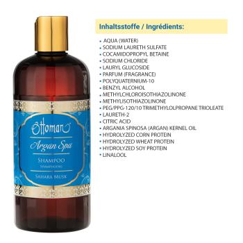 Preview: Arganöl Shampoo - feuchtigkeitsspendende Haarpflege für Glanz & Volumen - reduziert Frizz - ideal für jeden Haartyp - 400ml Spender