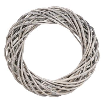 Deko-Weidenkranz aus verflochtenen Ästen - Naturdekoration zum Dekorieren - Vielseitig für Innen & Aussen - Braun, Ø 45x8cm