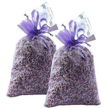 Duftsäckchen Lavendelblüten 2er-Set - Frischer Duft für Kleiderschrank & Wohnräume - 30g Organzabeutel - Mottenschutz & Geschenk