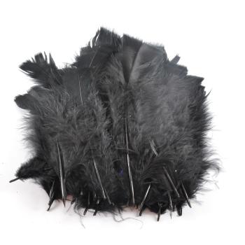 Bastelfedern Schwarz 35 Stück - Weiche Federn für DIY-Projekte, Dekoration & Handwerk - Länge 17cm - Vielseitiges Bastelzubehör für Masken, Traumfänger & Wandschmuck
