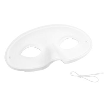 Preview: Wolfs-Maske weiss - Dekorationsmaske mit Band - Zum Dekorieren Bemalen Verzieren - Fasnacht & Ganzjährig - Papier/Karton - 18x24cm