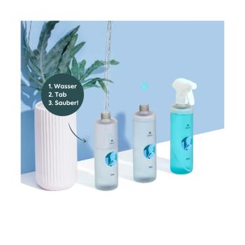 Preview: Klaeny Sprühflasche Glasreiniger - 100% recycelter Kunststoff - Wiederverwendbar, ergonomisch & umweltfreundlich - Reduziert Plastikmüll 500ml