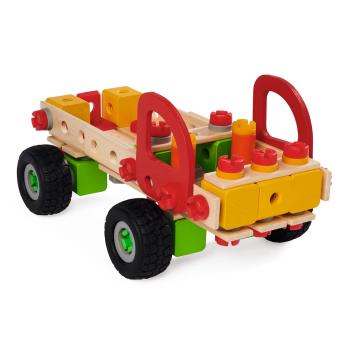 Preview: LKW Constructor aus Holz, Konstruktionsspielzeug, LKW, Pick-Up, Kipper, Lieferwagen