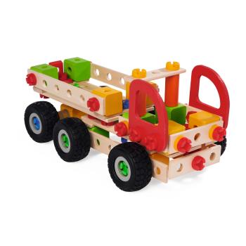 Preview: LKW Constructor aus Holz, Konstruktionsspielzeug, LKW, Pick-Up, Kipper, Lieferwagen