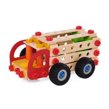Preview: LKW Constructor aus Holz, Konstruktionsspielzeug, LKW, Pick-Up, Kipper, Lieferwagen
