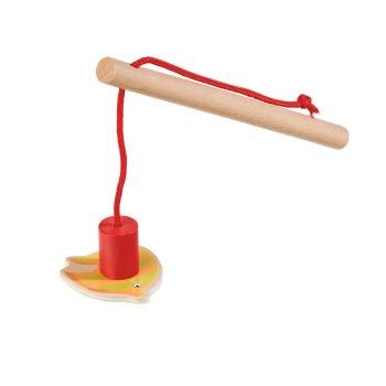 Preview: Angelspiel Holz 16-teilig - Lernspielzeug Motorik & Konzentration fördern - mit 2 Angeln, Magnetfunktion, 19x19x15cm, ab 3 Jahre