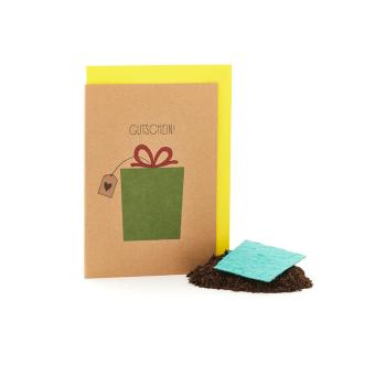 Gutscheinkarte mit Saatgut für Blumen - Originelles Geschenk mit Blumensaat zum Einpflanzen - Umweltfreundlich, in Deutschland gefertigt
