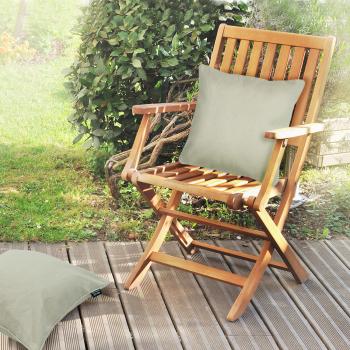 Preview: 4er-Set Bequemes Outdoor & Lounge-Kissen, Wasserabweisend, Beige, 50x50x10cm – Komfortable Deko-Kissen für Garten, Terrasse & Balkon