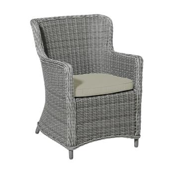 Preview: Madison Premium Outdoor-Stuhlkissen Beige 48x48cm - UV-Schutz - Wasserabweisend - Recyceltes Material - 7cm Dick - Made in Europe