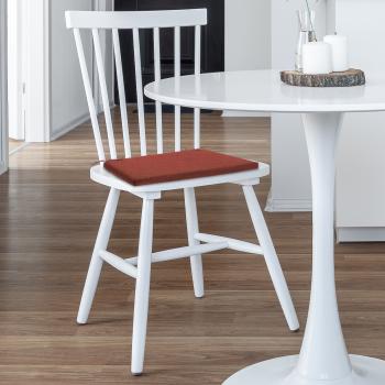 Preview: Stuhlkissen Outdoor Madison – Wasserabweisend, UV-Schutz, recycelt – Terra 40x40x5cm – Gartenstuhl-Sitzkissen mit Bändchen – Langlebig