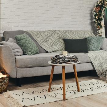 Preview: 4er-Set Deko-Outdoorkissen dunkelgrau - Wasserabweisend, UV-Schutz, recycelt - 50x30x10 cm für Lounge, Gartenstuhl & Sofa