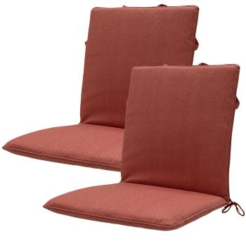 Gartenstuhlkissen 2er-Set Niederlehner - wasserabweisend, UV-Schutz, antibakteriell, schmutzabweisend - terra 97x49x6cm - Made in Europe - Madison Ökostoffe