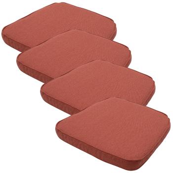 Stuhlkissen Outdoor 4er-Set - Madison Ökostoffe - Wasserabweisend, UV-Schutz, Antibakteriell, Recycelt - Terra 48x48x7cm - 3 Jahre Garantie