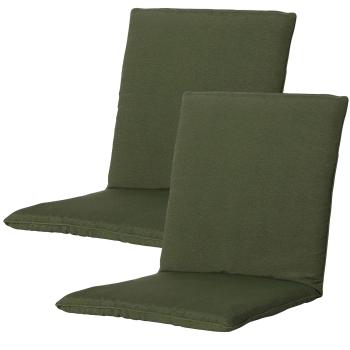 Gartenstuhlkissen 2er-Set Niederlehner - Wasserabweisend, UV-Schutz, recycelt, grün - 97x49cm, 6cm dick, inkl. Samentütchen
