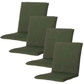 Gartenstuhlkissen 4er-Set - Niederlehner Auflage Grün 97x49cm - Madison© Ökostoff Recycelt - UV-Schutz - Wasserabweisend - Langlebig