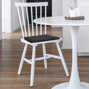 Preview: 4er Outdoor Stuhlkissen Set Dunkelgrau 40x40cm - UV-Schutz - Wasserabweisend - Recyceltes Material - Für Garten- & Essstühle - Madison Ökostoffe