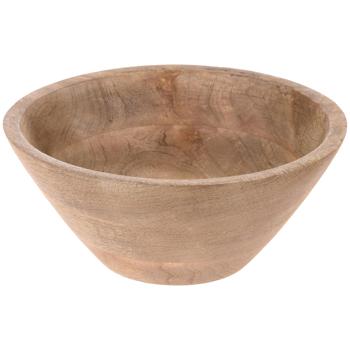 Deko-Schale aus Mangoholz Ø 20 cm - Naturholzschale für stilvolle Ablage oder Dekoration - braun/natur - handgefertigt, robust & langlebig - Unikat