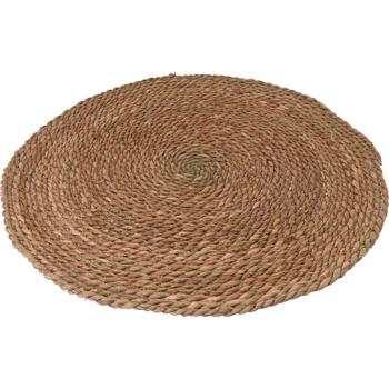 Runder Teppich aus Rattan - Stylisches Natur-Design für modernes Zuhause - Ø 80 cm - Blickfang für Wohn-, Schlafzimmer, Heimbüro & Flur