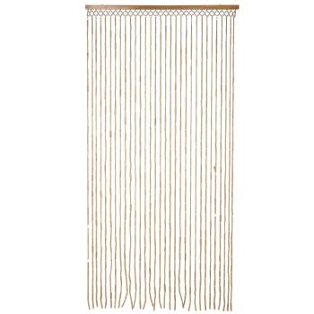 Preview: 2er-Set Natürlicher Bambus Türvorhang: 90x180cm, Naturfarben – Atmosphärische Raumdekoration & eleganter Raumteiler - gemütliches Ambiente