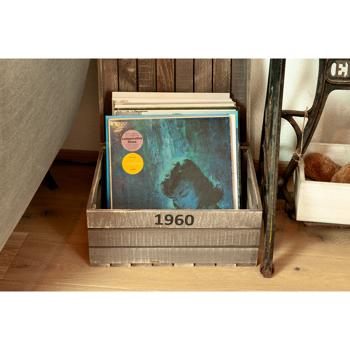 Preview: Holzkiste mit Holzdeckel – Aufbewahrungsbox aus edlem Naturholz mit Scharnierdeckel und Griffen – 30x40x22cm – Perfekt für Ordnung im Zuhause