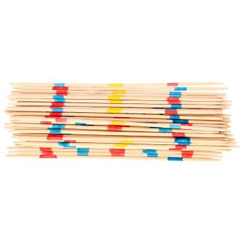 Mikado Geschicklichkeitsspiel - 41 FSC-zertifizierte Holzstäbchen 18cm, farbig markiert - Für Familie, Feinmotorik & Geduld - Spielspass für alle Generationen