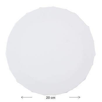 Preview: Runder Keilrahmen Leinwand - Baumwolle auf Holzrahmen gespannt - Gebrauchsfertige weisse Oberfläche für Öl- Acryl- Buntstiftfarben - Ø 20 x 1,5 cm