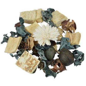 Potpourri-Mix Baumwollblüte - Dekorative Trockenblüten zum Basteln & Dekorieren - Beige/Braun/Grün - 110g - Romantisch & wohlduftend