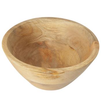 Deko-Schale Mangoholz Natur - Unikat Holzmaserung - Ø 15x6.5cm - Servier- & Dekoschale - Robust, Langlebig, Pflegeleicht - Blickfang Küche