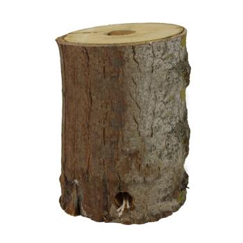 Schwedenfeuer aus Echtholz - Gartenfackel für Terrasse & Balkon mit Docht - Stimmungslicht für gemütliche Abende - 18x28cm Pappelholz aus Ungarn