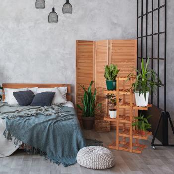 Preview: Pflanzenregal Tannenholz 5 Ebenen - Blumenregal für Terrasse Balkon Garten - Dunkelbraun 125x81x25cm - Robust & Dekorativ für Pflanzen & Deko