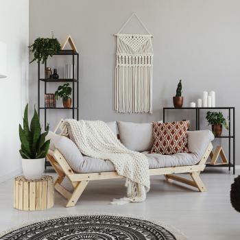 Preview: Blumenhocker naturbelassenes Tannenholz - Pflanzenständer Holz braun - Schicker zeitloser Deko Artikel H 20,5 x Ø 30 cm - Für drinnen & draussen