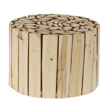 Blumenhocker naturbelassenes Tannenholz - Pflanzenständer Holz braun - Schicker zeitloser Deko Artikel H 20,5 x Ø 30 cm - Für drinnen & draussen