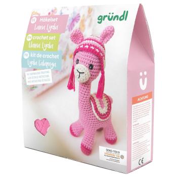 Häkel Set Lama - Komplettset mit Garn, Nadel, Füllmaterial, Anleitung - Kreativset Häkeln Anfänger & Fortgeschrittene - Geschenkidee