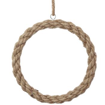 Dekokranz zum Hängen aus Jute & Metall - Ø 20 cm - Naturfarben zum Selbstgestalten - Vielseitige Deko für jede Jahreszeit - hochwertig