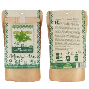 Preview: Saatgut Set Zitronenmelisse Komplett-Set - Kräutergarten Anzucht im Aussenbereich mit Gartenerde Samen Anleitung Pflanzstäbchen - bis 10 Pflanzen