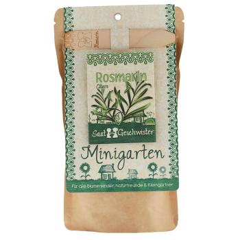 Rosmarin Saatgut Set - Komplett-Anzucht-Kit für Kräutergarten Aussenbereich - Mit Erde, Anleitung, Pflanzstäbchen - Wasserdichte Tüte - Geschenk