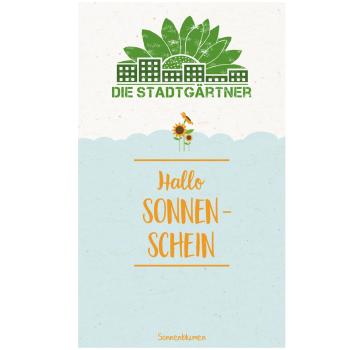 Saatgrüsse Hallo Sonnenschein - Sonnenblumenmischung für Balkon & Garten - Saatgut-Gruss für sommerliches Blütenmeer - Kleines Geschenk & Mitbringsel