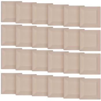 Teller eckig aus Zuckerrohr 24er-Set - Biologisch abbaubar & kompostierbar - 20x20cm - Für heisse/kalte Speisen, Events & Catering