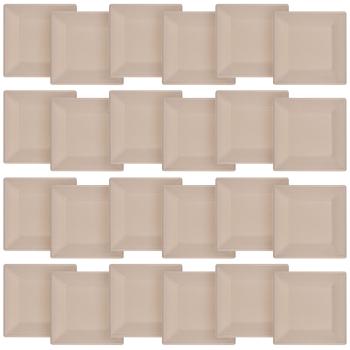 Preview: Zuckerrohr Teller eckig 24er-Set - Biologisch abbaubar & kompostierbar - 15x15cm - Für Party, Grillfeier & Catering - Heiss-/Kalt-Speisen & Mikrowelle