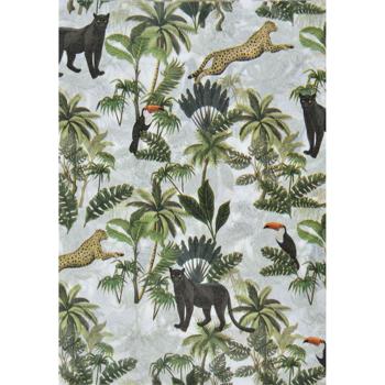 Patchpapier Urwald mit Tieren - Zart, strapazierfähig & reissfest zum Basteln & Verzieren von Möbeln & Accessoires - 6 Blatt - 30x40cm