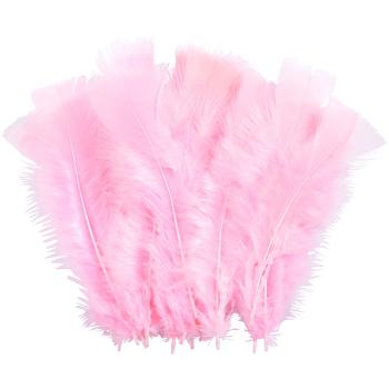 Dekofedern-Set Rosa 35 Stück - Flauschige Naturfedern zum Basteln & Dekorieren von Geschenken, Ohrringen, Türkränzen - ca. 17cm lang, stilvoll & elegant