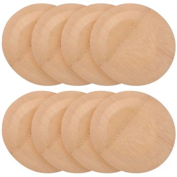 Bambus Einwegteller 8er-Set - Rund & flach, Ø 18 cm - Biologisch abbaubar, umweltschonend, ideal für Party, Picknick & Catering