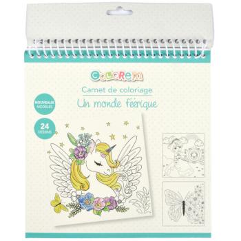 Malbuch Eine Magische Welt - Ringbuch für Kinder - 24 Seiten zum Ausmalen & Gestalten - 21x21cm - Fördert Fantasie & Konzentration - Ideal für Reisen