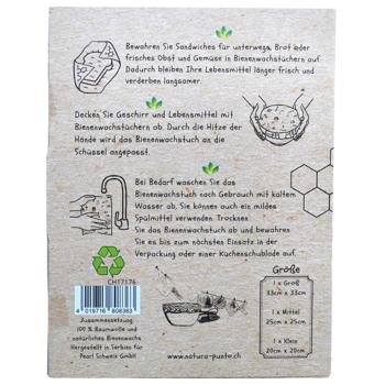 Preview: Bienenwachstücher 3er Set - Rundes Avocado-Design Grün-Gelb - Nachhaltige & wiederverwendbare Alternative für frische Lebensmittel im Kühlschrank - 33/25/20cm