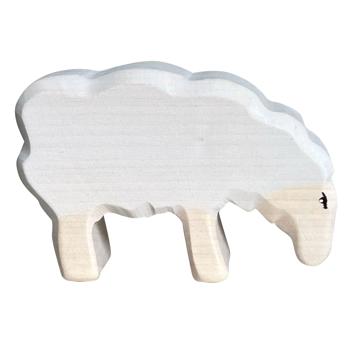 Preview: Weihnachtskrippe Tier-Set - Holzfiguren Handgefertigt - 3 Schafe, Ochse, Esel - Nachhaltig, Bio-Öl, Sichere Materialien - Für Krippenszene, Kinder