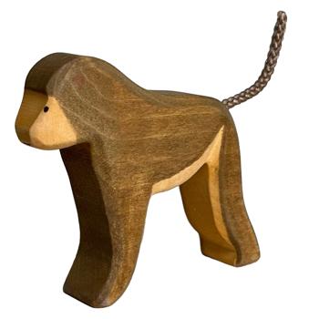 Holztier Affe, handgefertigt, 8,5 x 7 x 2 cm