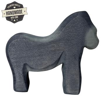 Preview: Holztier Gorilla Handgefertigt - Nachhaltiges Holzspielzeug aus Linde - Fördert Kreativität, Fantasie & Intelligenz - 12x10x3 cm - Mit Bio-Ölen