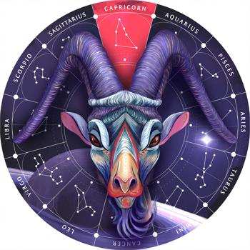 Sternzeichen Holzpuzzle Steinbock - 180 Teile Birkensperrholz Ø 24 cm - Entspannung Geschenk für Astrologie & Horoskop Fans - Gedächtnistraining