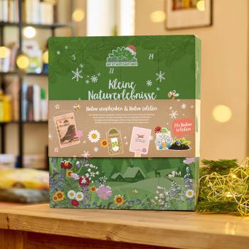 Preview: Adventskalender - Kleine Naturerlebnisse - Gefüllt mit Blumenmurmeln, Glücksbringer, Samenbomben u.v.m., 24 tolle Gartenerlebnisse
