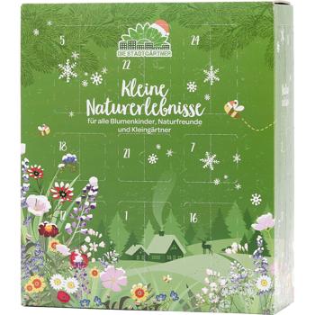 Adventskalender - Kleine Naturerlebnisse - Gefüllt mit Blumenmurmeln, Glücksbringer, Samenbomben u.v.m., 24 tolle Gartenerlebnisse